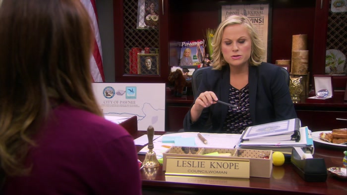 YOU'RE TELLING ME YOU'RE NOT THINKING ABOUT LEAVING PAWNEE. 