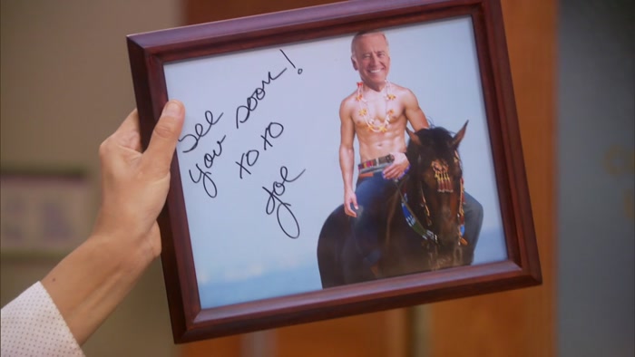 JOE BIDEN ON A HORSE SHIRTLESS. THAT'S AMAZING! 