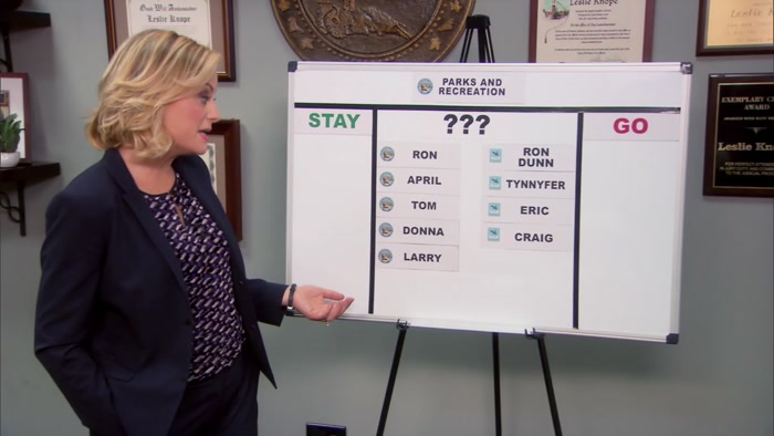 BUT WE'RE GONNA HAVE TO LOSE SOME PEOPLE. I'M NOT SURE WHO WE SHOULD KEEP. 