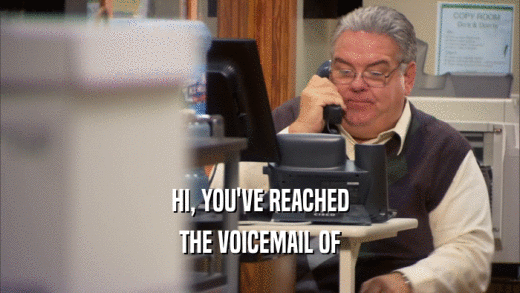 HI, YOU'VE REACHED THE VOICEMAIL OF 