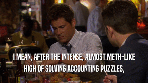 I MEAN, AFTER THE INTENSE, ALMOST METH-LIKE HIGH OF SOLVING ACCOUNTING PUZZLES, 