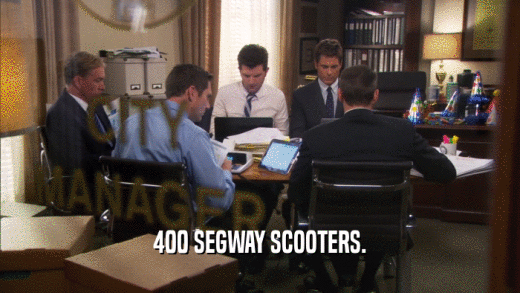 400 SEGWAY SCOOTERS.
  