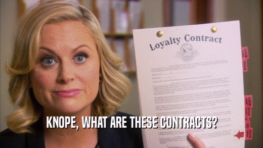 KNOPE, WHAT ARE THESE CONTRACTS?  