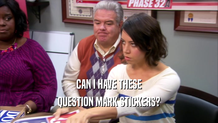 CAN I HAVE THESE QUESTION MARK STICKERS? 
