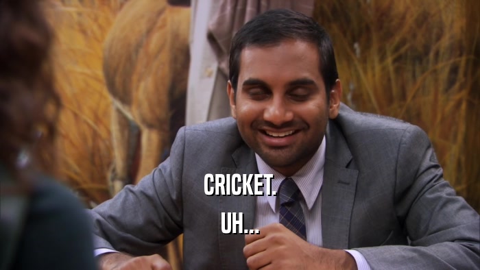 CRICKET. UH... 