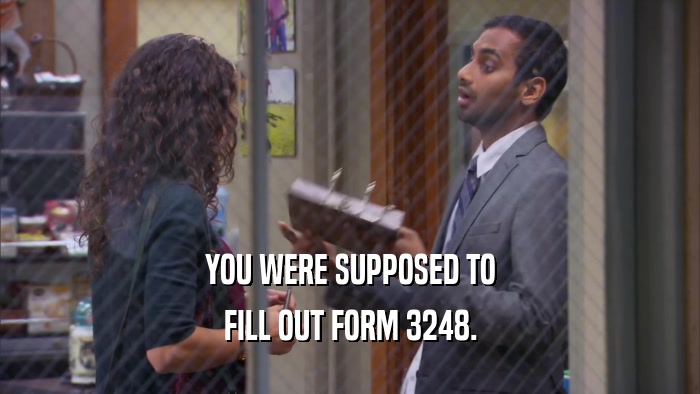 YOU WERE SUPPOSED TO FILL OUT FORM 3248. 
