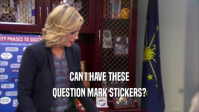 CAN I HAVE THESE QUESTION MARK STICKERS? 