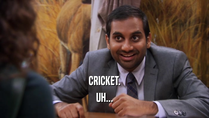 CRICKET. UH... 