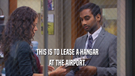 THIS IS TO LEASE A HANGAR AT THE AIRPORT. 