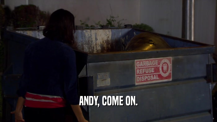 ANDY, COME ON.  