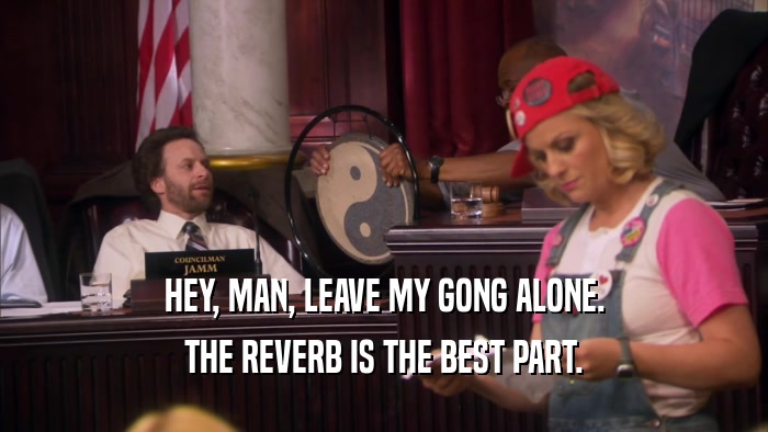 HEY, MAN, LEAVE MY GONG ALONE. THE REVERB IS THE BEST PART. 