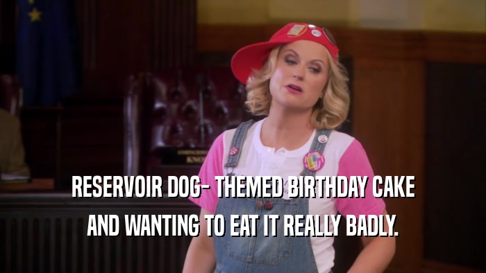 RESERVOIR DOG- THEMED BIRTHDAY CAKE AND WANTING TO EAT IT REALLY BADLY. 