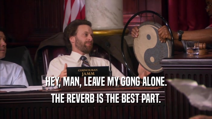 HEY, MAN, LEAVE MY GONG ALONE. THE REVERB IS THE BEST PART. 