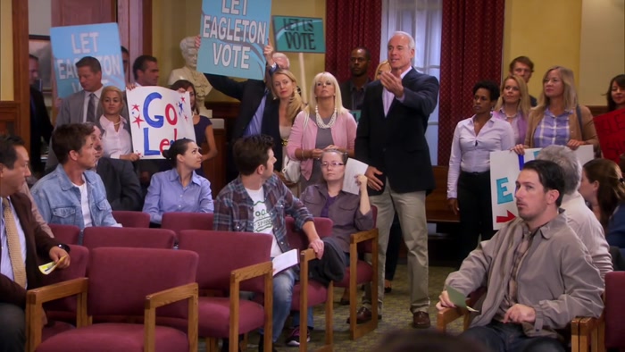 WE'RE HERE TO SUPPORT LESLIE KNOPE FOR PRESERVING OUR VOTING RIGHTS. 