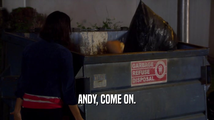 ANDY, COME ON.  