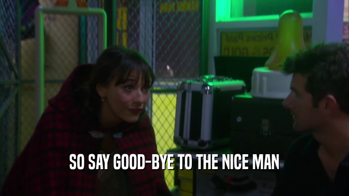 SO SAY GOOD-BYE TO THE NICE MAN  