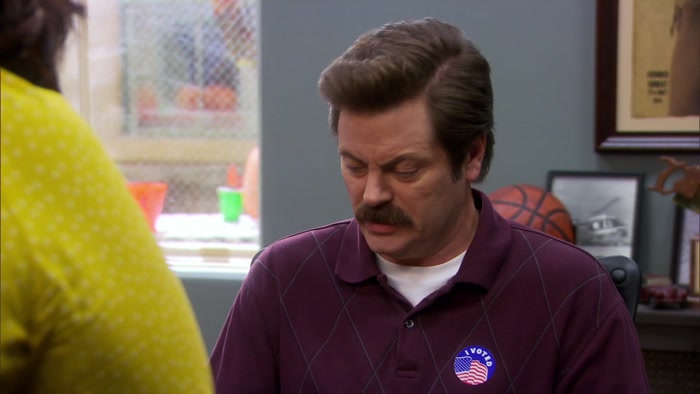 OOF, YOU GOT A LONG WAY TO GO, SWANSON. 