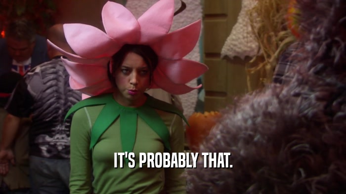 IT'S PROBABLY THAT.  