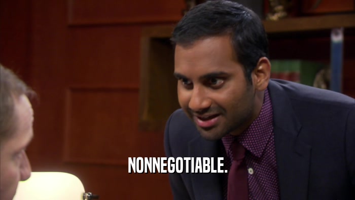 NONNEGOTIABLE.  