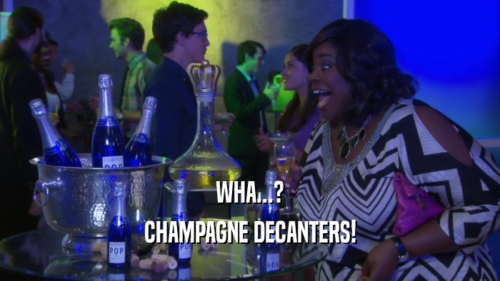 WHA...? CHAMPAGNE DECANTERS! 