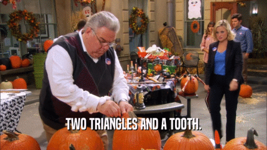 TWO TRIANGLES AND A TOOTH.  