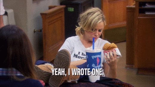 YEAH, I WROTE ONE.  