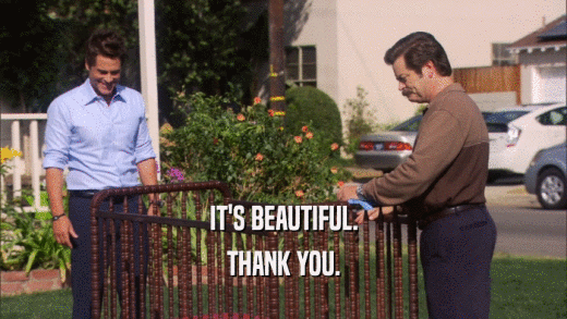 IT'S BEAUTIFUL. THANK YOU. 