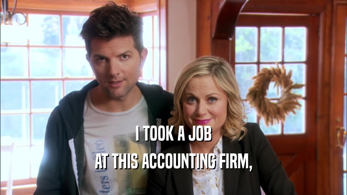 I TOOK A JOB AT THIS ACCOUNTING FIRM, 