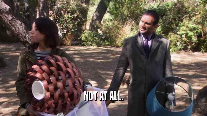 NOT AT ALL.  
