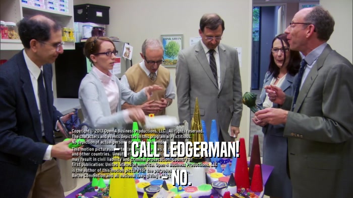 - I CALL LEDGERMAN! - NO. 