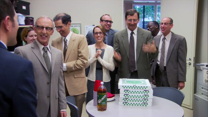 WE DECIDED TO THROW YOU A PIZZA PARTY TO SAY CONGRATS FOR CRACKING THE CASE. 
