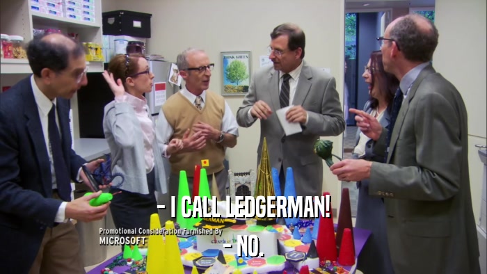 - I CALL LEDGERMAN! - NO. 