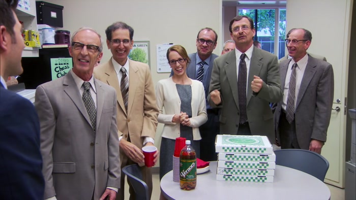 WE DECIDED TO THROW YOU A PIZZA PARTY TO SAY CONGRATS FOR CRACKING THE CASE. 