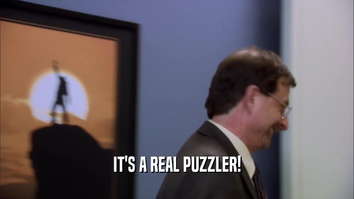 IT'S A REAL PUZZLER!  