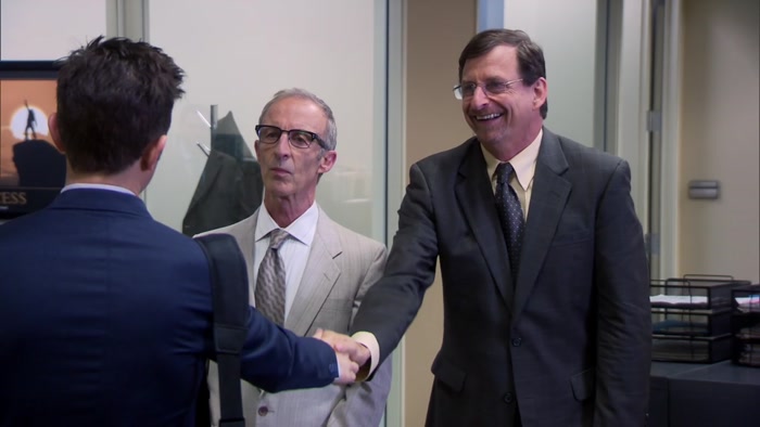 DAD! HE'S HERE!  