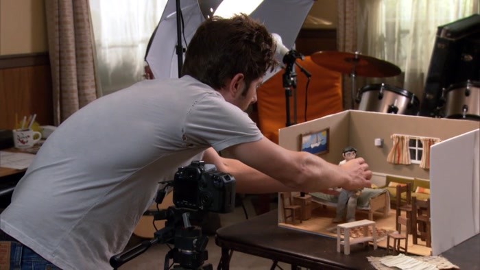 THE LAST TIME HE WAS IN BETWEEN JOBS, HE GOT DEEP INTO CLAYMATION, 