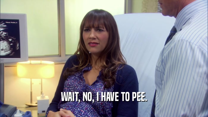 WAIT, NO, I HAVE TO PEE.  