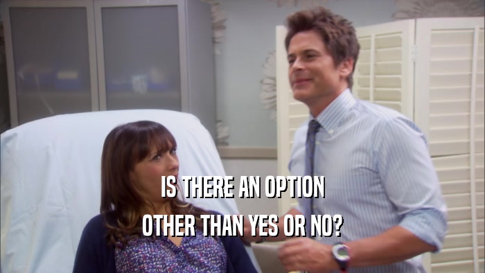 IS THERE AN OPTION OTHER THAN YES OR NO? 