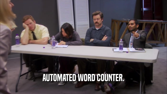 AUTOMATED WORD COUNTER.  