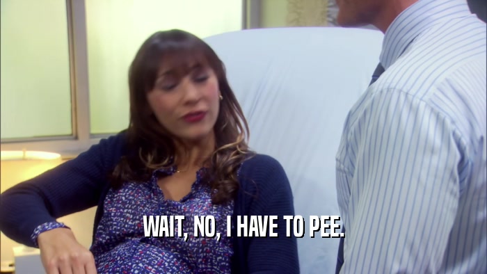 WAIT, NO, I HAVE TO PEE.  