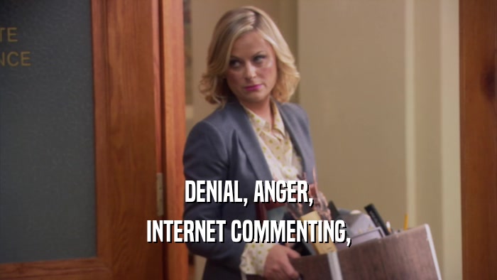 DENIAL, ANGER, INTERNET COMMENTING, 