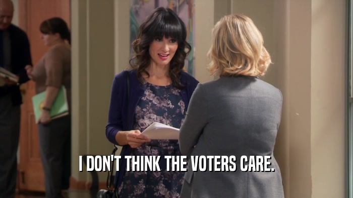 I DON'T THINK THE VOTERS CARE.  