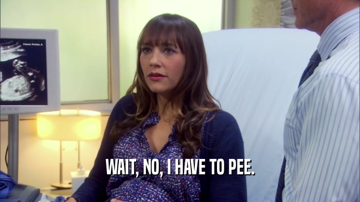 WAIT, NO, I HAVE TO PEE.  