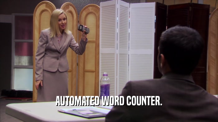 AUTOMATED WORD COUNTER.  