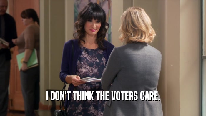 I DON'T THINK THE VOTERS CARE.  
