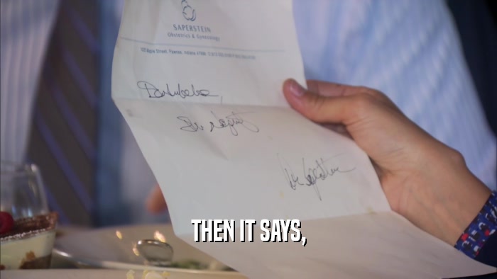 THEN IT SAYS,  