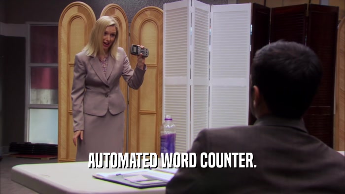 AUTOMATED WORD COUNTER.  