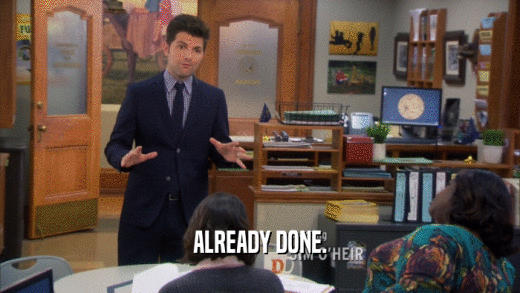 ALREADY DONE.  