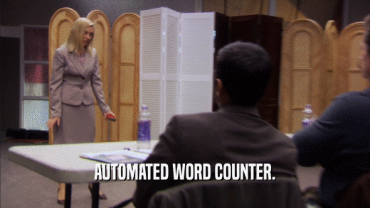 AUTOMATED WORD COUNTER.  