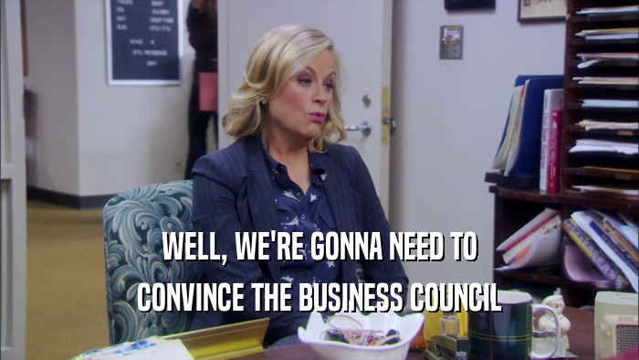 WELL, WE'RE GONNA NEED TO CONVINCE THE BUSINESS COUNCIL 